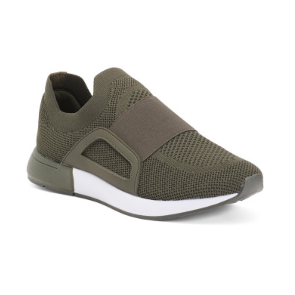 Blondo Men’s Olive & White Ezra Waterproof Knit Slip-On Shoes Size 11 Sneaker